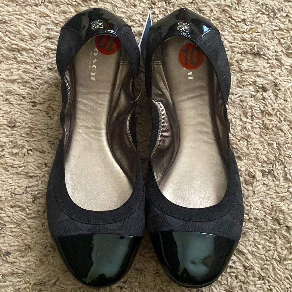 Coach Scrunch Ballet Flats Size 10
